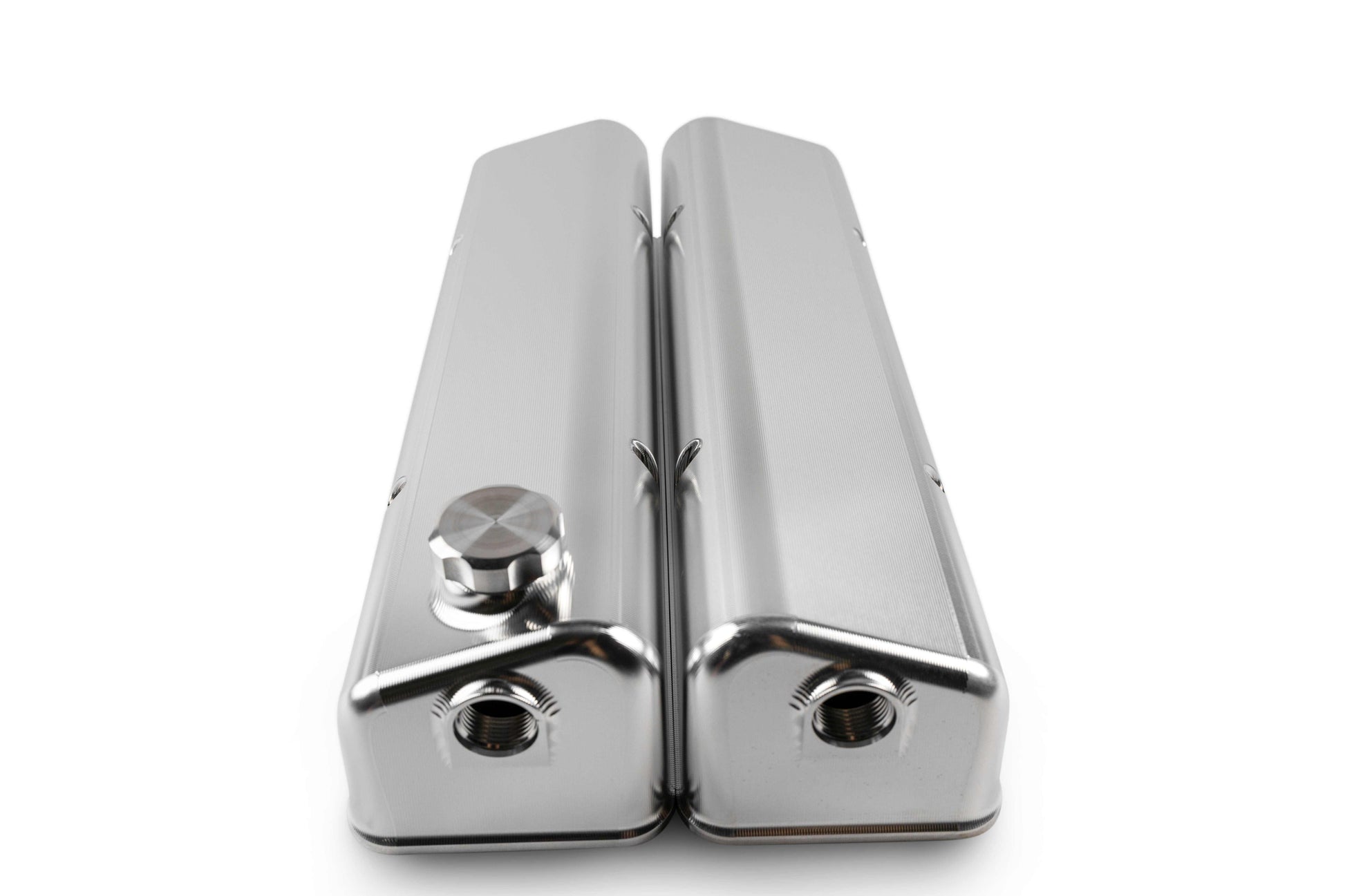 Small Block Chev Valve Cover Front Breather - Engine Airflow Enhancement