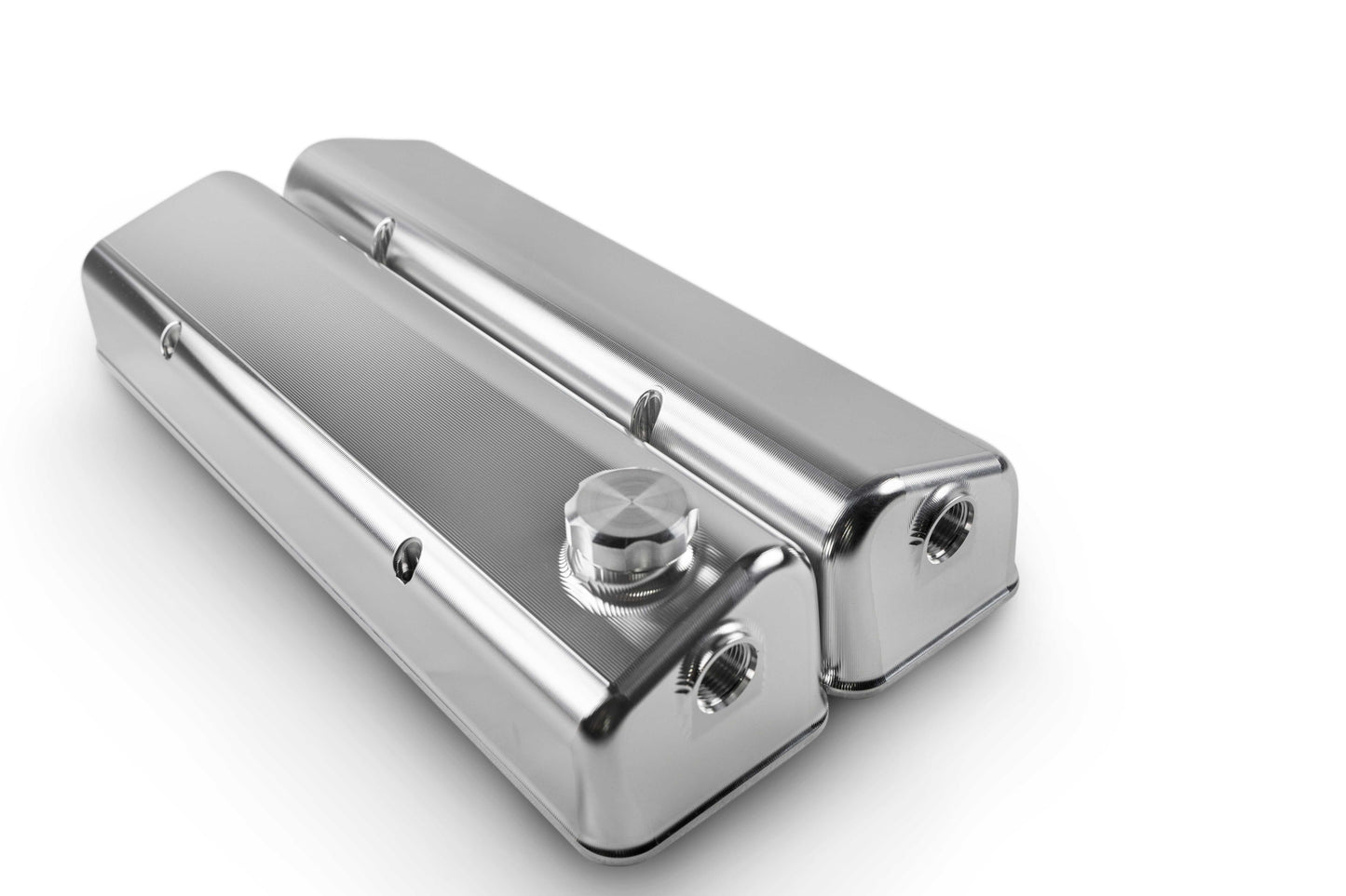 Small Block Chev Valve Cover Front Breather - Engine Airflow Enhancement