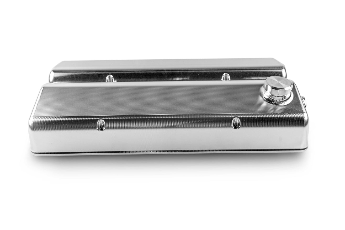 Small Block Chev Valve Cover Front Breather - Engine Airflow Enhancement