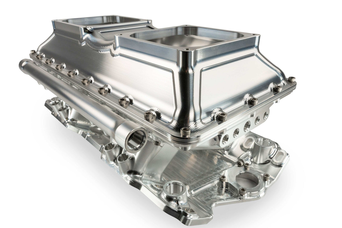 SMALL BLOCK CHEV - 23 DEGREE - INTAKE - TWIN THROTTLE BODY - EFI
