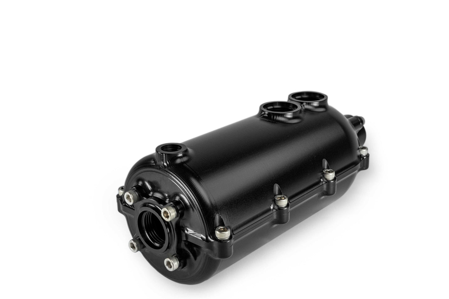 CATCH CAN - 100MM ROUND - DUAL - DASH - 12 for Engine Oil Separation