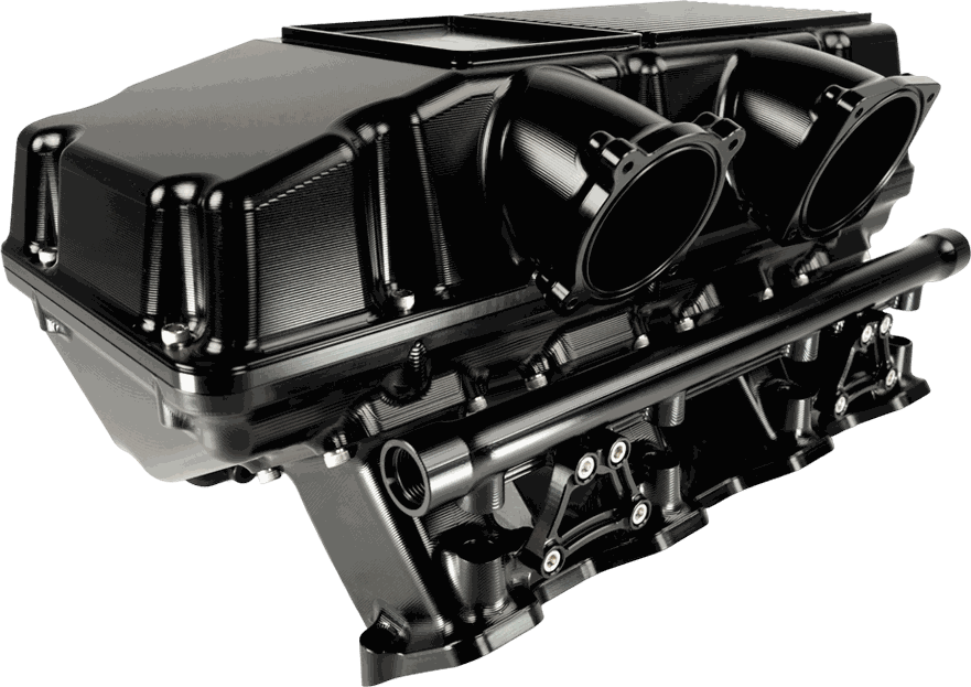 LS - GROUP A - BILLET INTAKE MANIFOLD - BLACK ANODISED