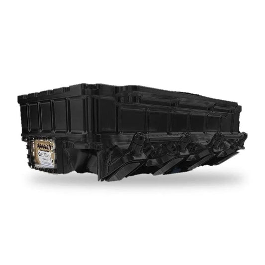 LS - 671 - 871 - MID HEIGHT ROOTS BLOWER - BILLET INTAKE MANIFOLD - MECHANICAL INJECTION - BLACK ANODISED